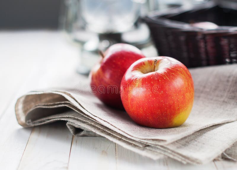 Still life with two red apples. Still life with two red apples