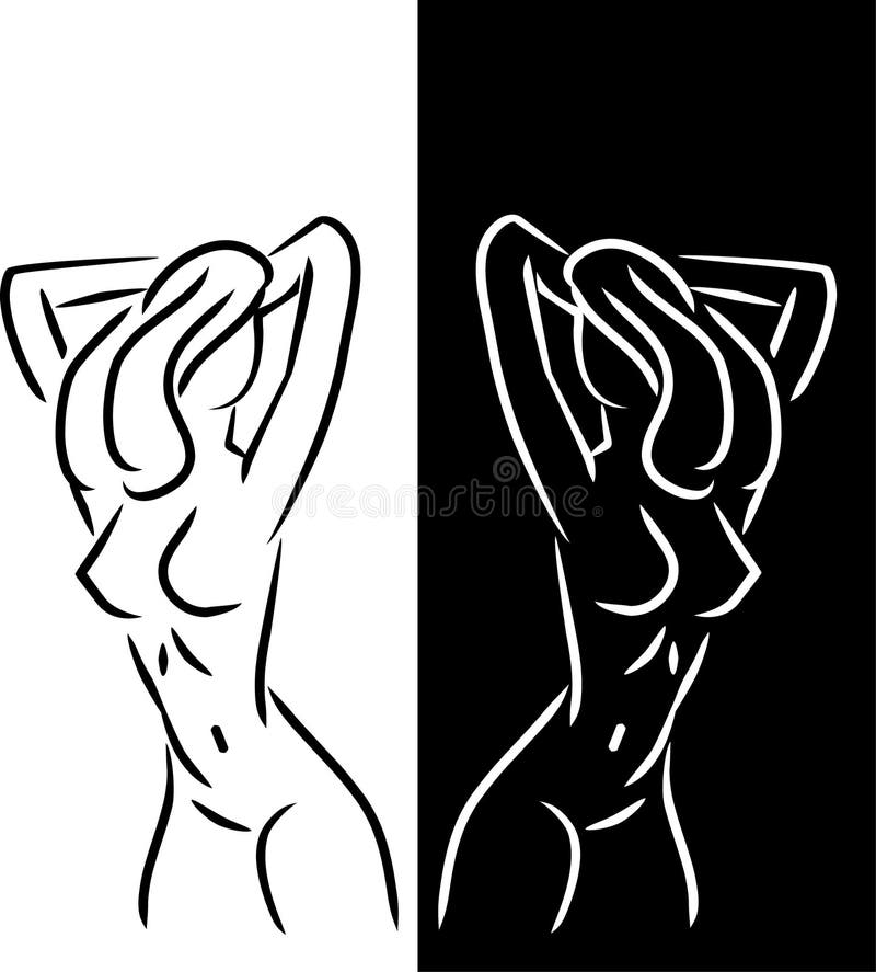 Twee silhouetten royalty-vrije illustratie Twee silhouetten royalty-vrije illustratie