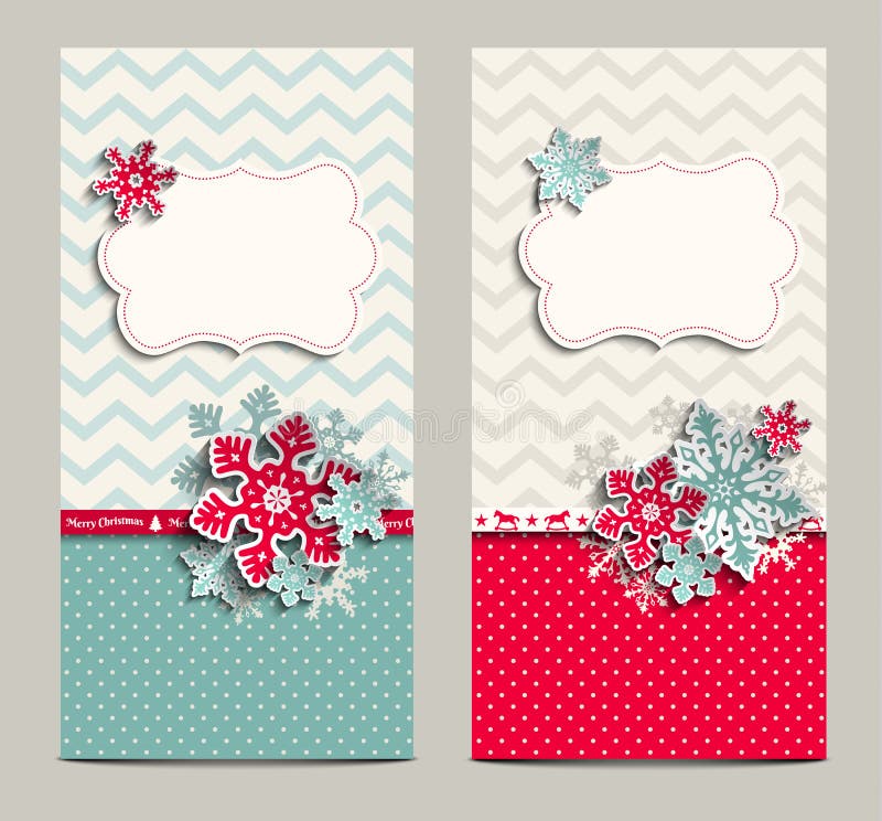 Twee sjofele elegante kaarten, kunnen als Kerstmis worden gebruikt vector illustratie Twee sjofele elegante kaarten, kunnen als Kerstmis worden gebruikt vector illustratie