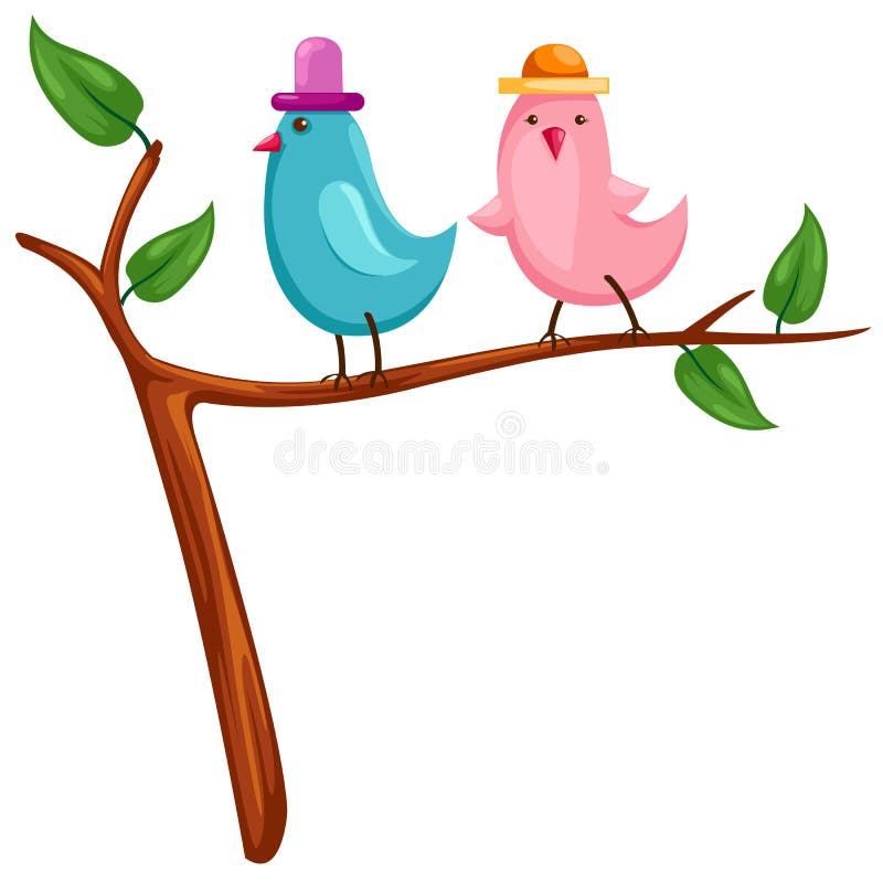 Twee vogels royalty-vrije illustratie Twee vogels royalty-vrije illustratie