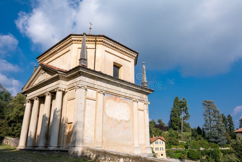 Tweede Kapel in Sacro Monte di Varese Italië stock fotografie Tweede Kapel in Sacro Monte di Varese Italië stock fotografie
