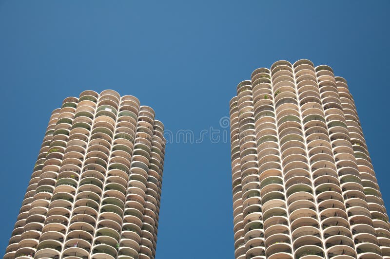 Tweeling Torens Chicago royalty-vrije stock fotografie Tweeling Torens Chicago royalty-vrije stock fotografie