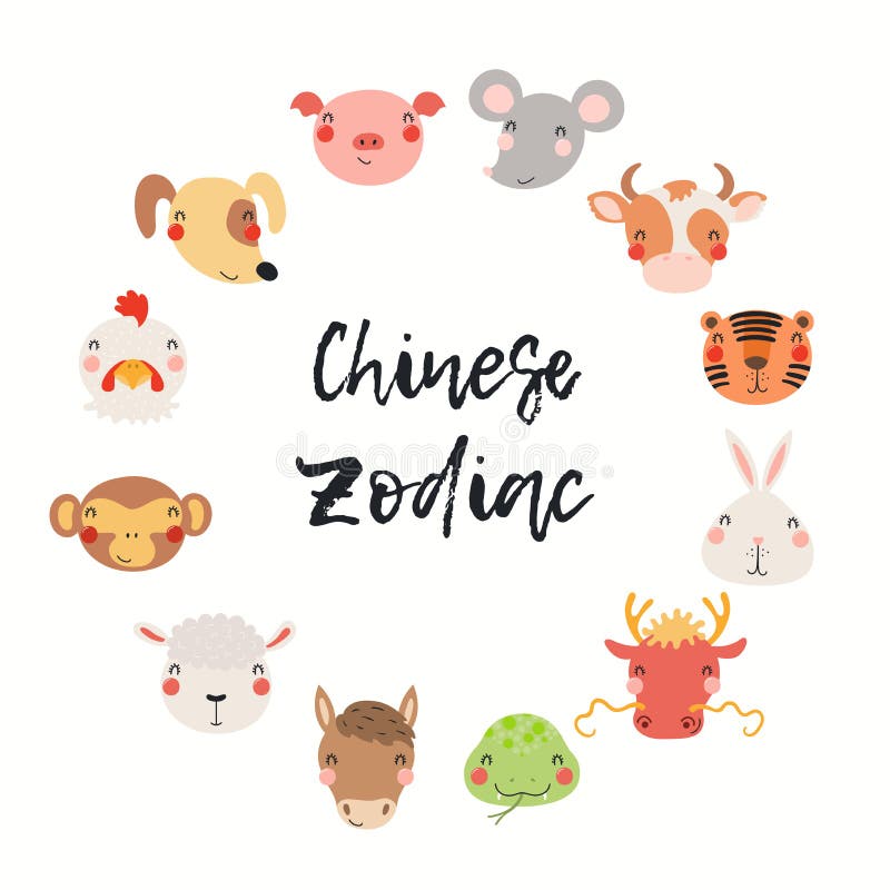 Twelve Cute Cartoon Animals of Chinese Zodiac Stock Vector - Illustration of graphic, isolated: 231866640 Twelve Cute Cartoon Animals of Chinese Zodiac Stock Vector - Illustration of graphic, isolated: 231866640