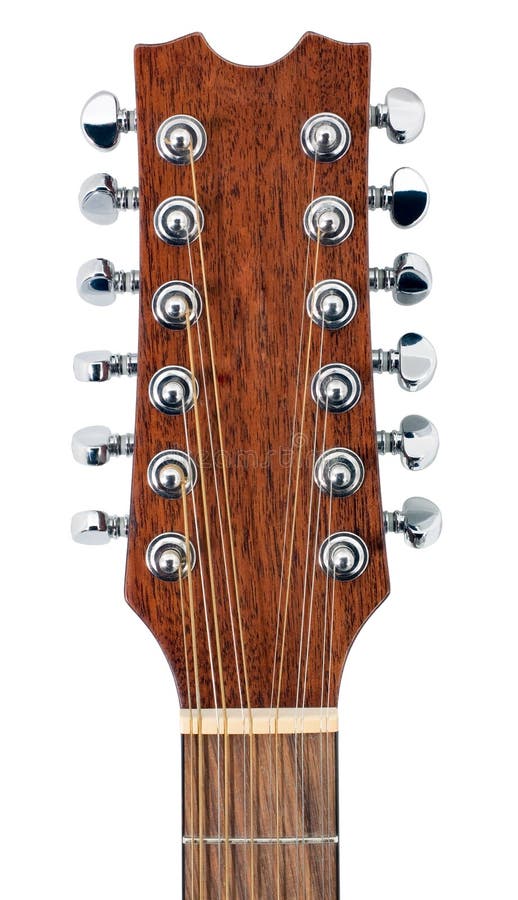 Twelve String Acoustic Guitar Head Royalty Free Stock Photo Image