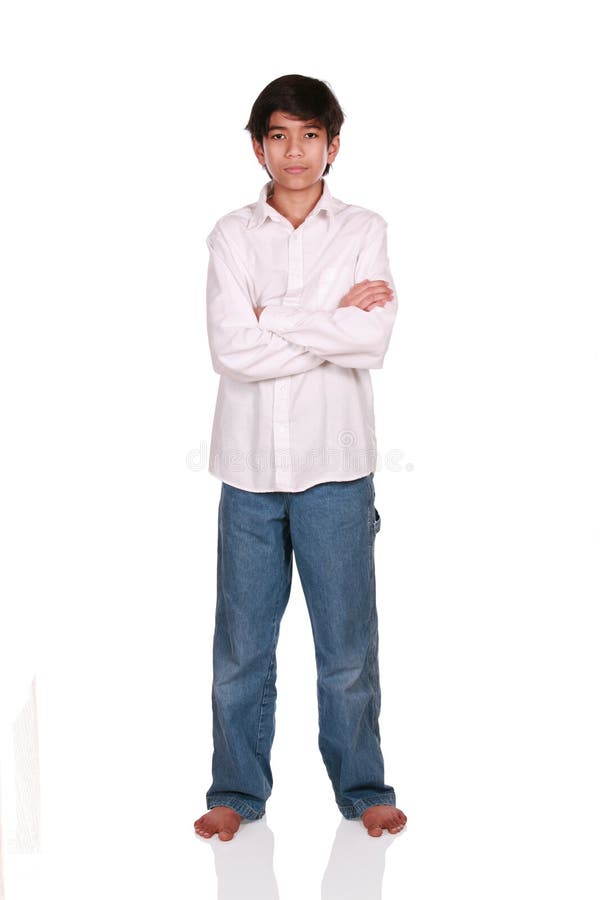 Twelve Year Old Boy Standing Stock Photo Image 8487296