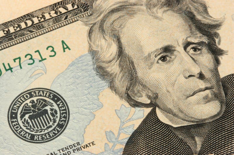 Twenty dollars bill closeup