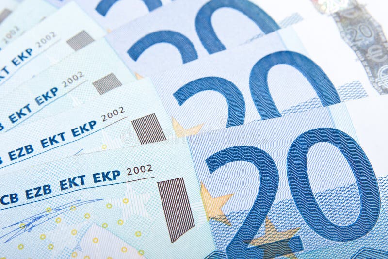 Twenty euro background royalty free stock images
