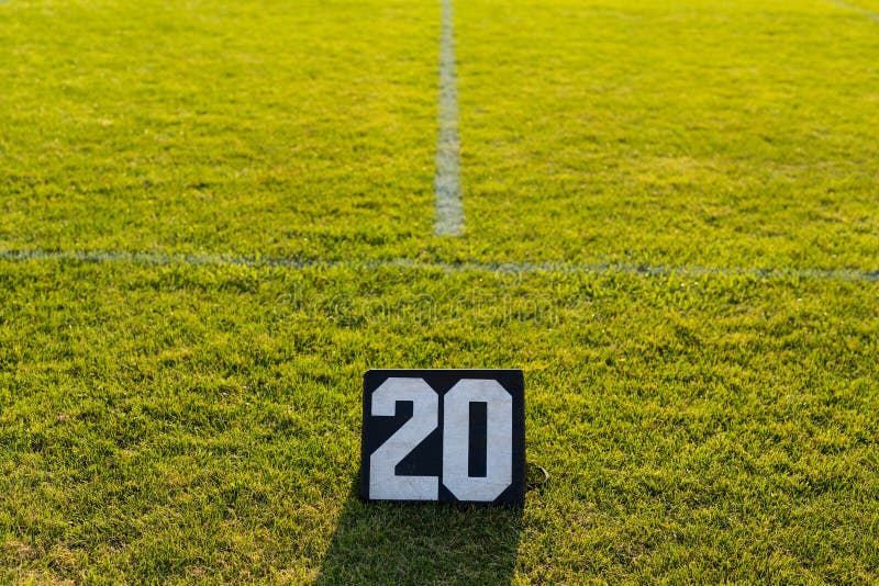 A Twenty Yard Line Marker Ready for Rehearsal at Marching Band