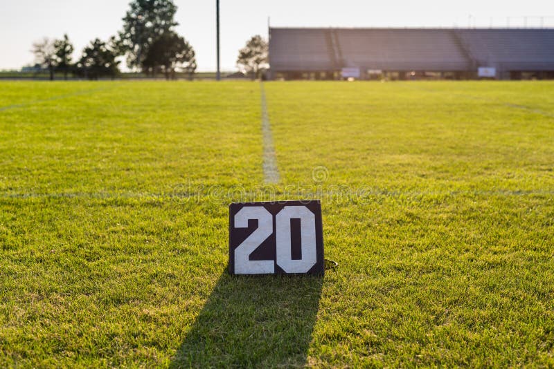 A Twenty Yard Line Marker Ready for Rehearsal at Marching Band