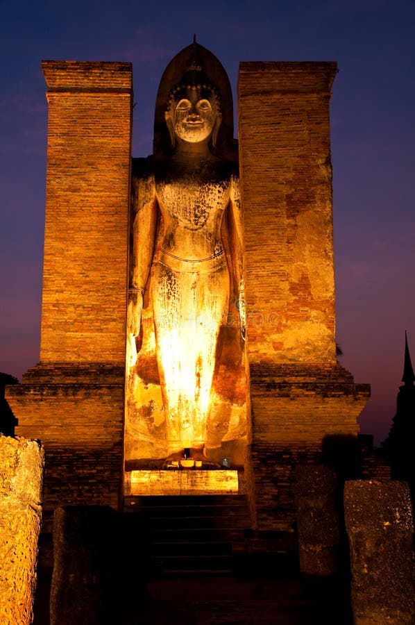 Twilight at sukhothai historical park,Thailand