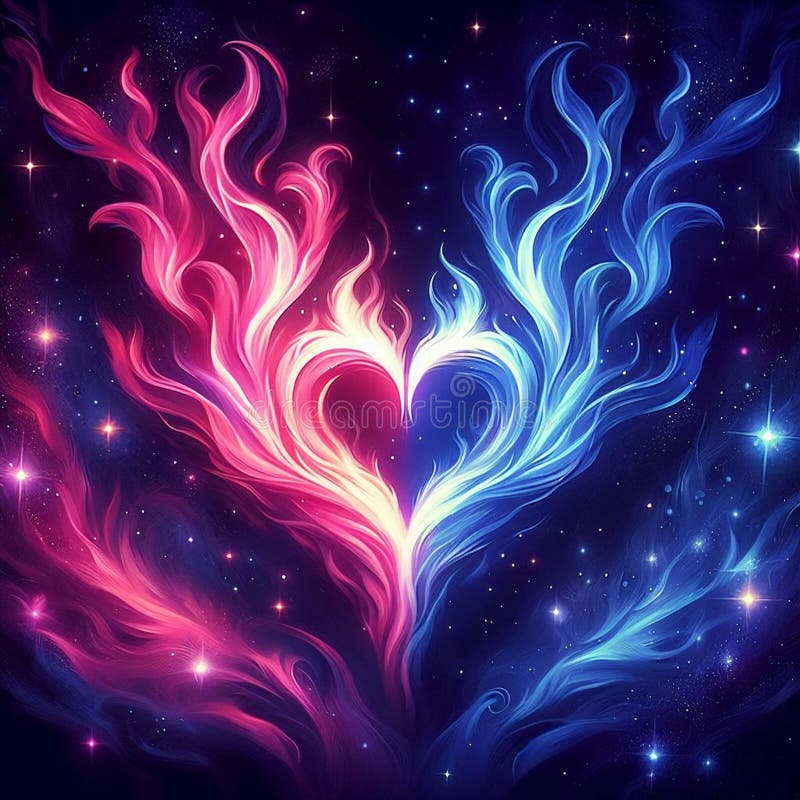 Twin Flame Couple. Soulmates. the Concept of Magical, Esoteric, Tantric ...