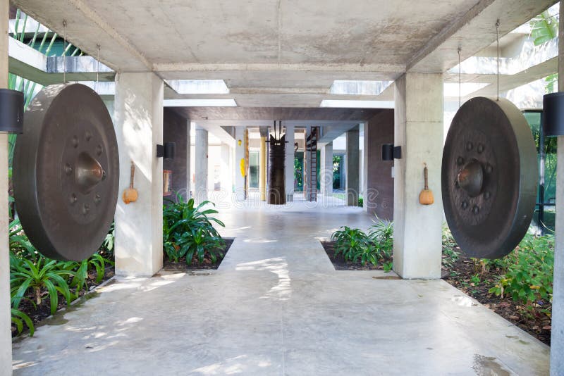 Twin gong stock photo. Image of temple, antique, bell 85931354