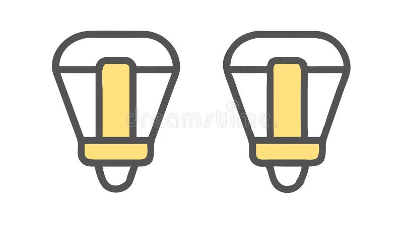 Twin Lightbulbs Idea Icon for Collaboration Innovation, vector design Generative AI royalty free illustration