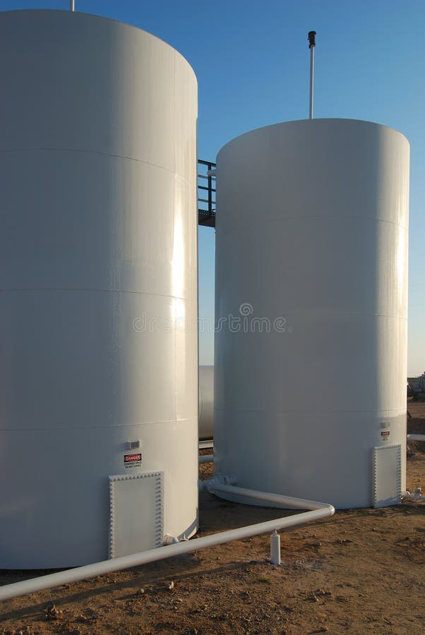 Twin Storage Tanks stock photo. Image of power, blue, crude 3645628
