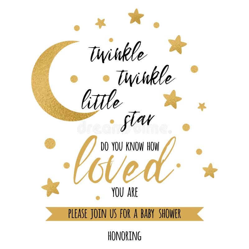 twinkle twinkle little star invitation card