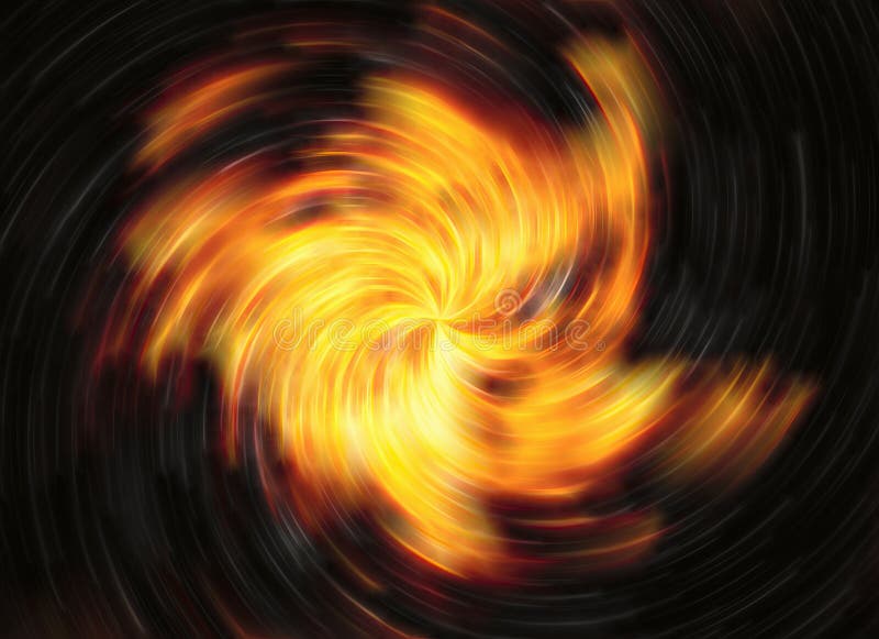 Twirl motion of bright explosion flash on black backgrounds royalty free illustration