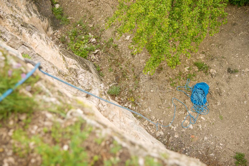 412 Twisted Blue Rope Climbing Rope Stock Photos Free & RoyaltyFree