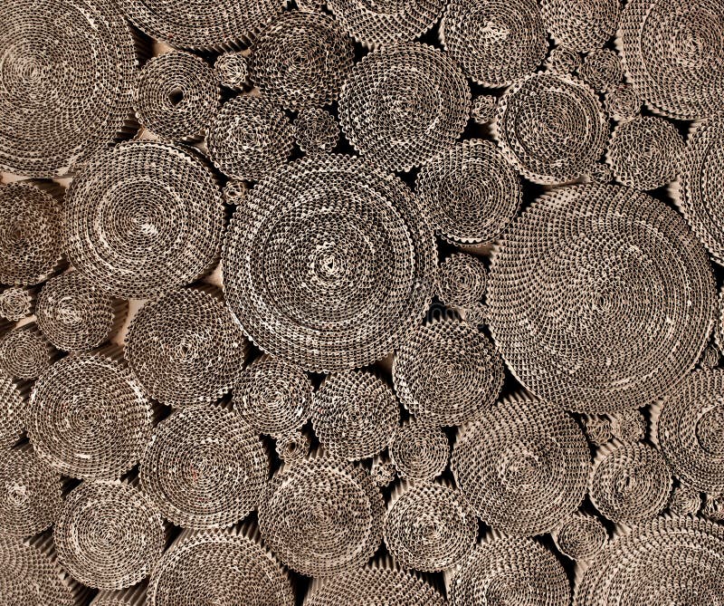 Twisted Coils of Corrugated Cardboard Stock Photo Image of curl