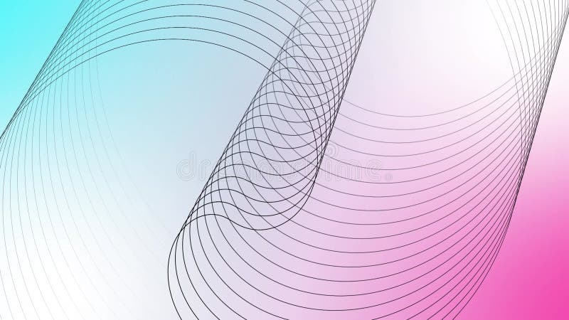 Twisted colorful ribbon digital line. wavy ribbon from so much parallel lines. abstract background with lines.