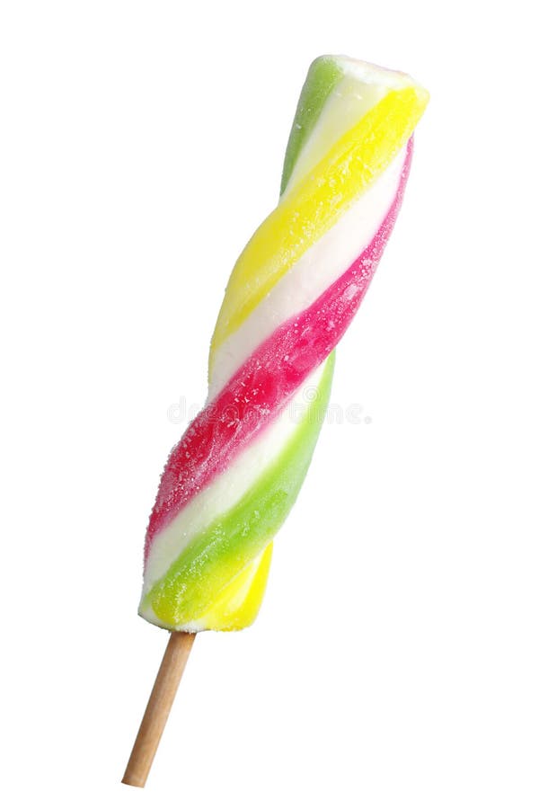 Colorful twisted popsicles stock image. Image of cream 226492131