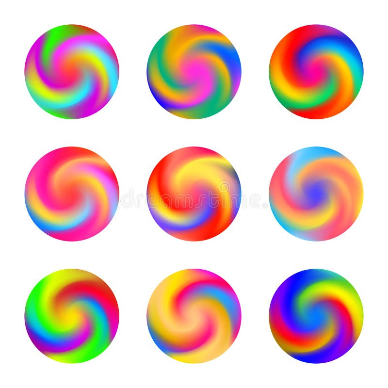 Twisted swirl rainbow color ball three dimensional set design element royalty free illustration Twisted swirl rainbow color ball three dimensional set design element royalty free illustration