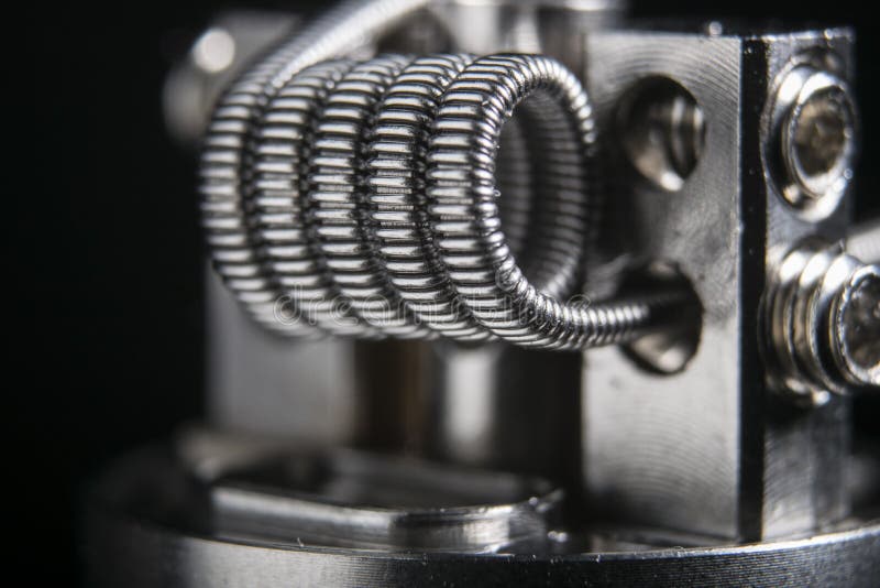 Twisted Vape Coil for Smoking Electronic Cigarette. Stock Image Image
