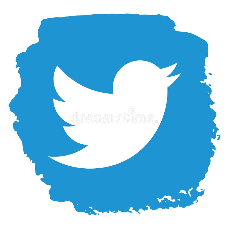 Twitter Icon Grunge Style Vector Editorial Photo Illustration of