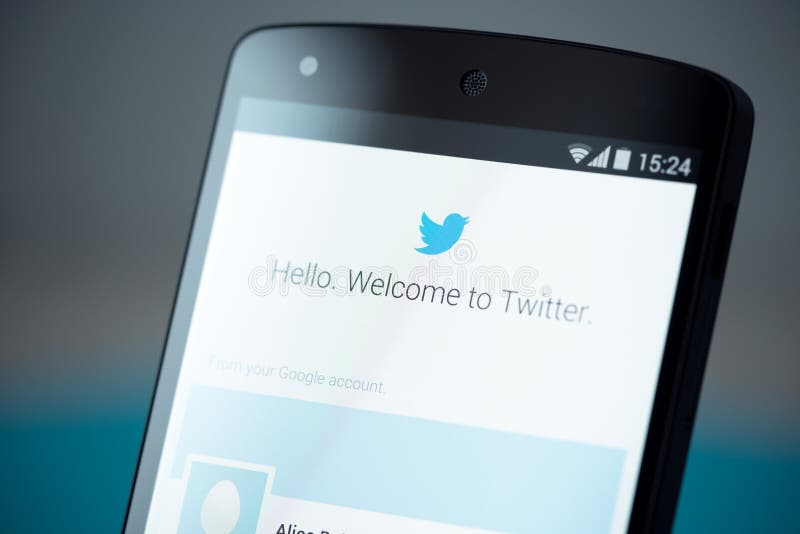 Twitter login page on Google Nexus 5 stock images Twitter login page on Google Nexus 5 stock images
