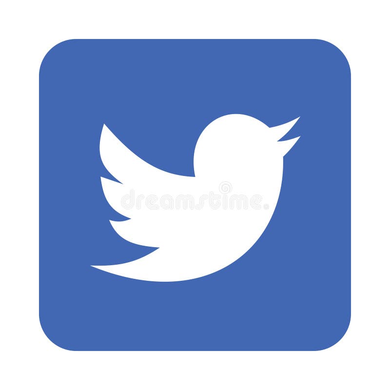 Twitter logosymbol stock illustrationer