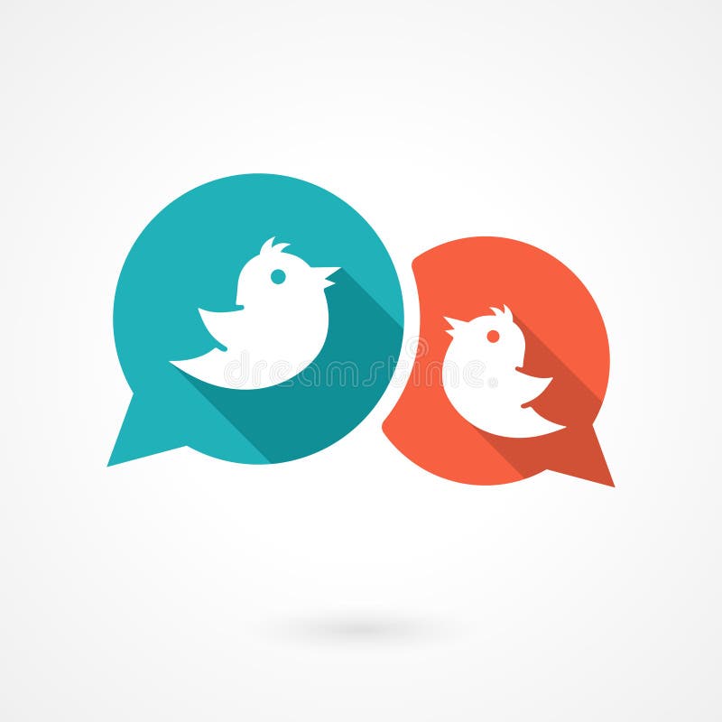 Twitter-vogels vector illustratie Twitter-vogels vector illustratie