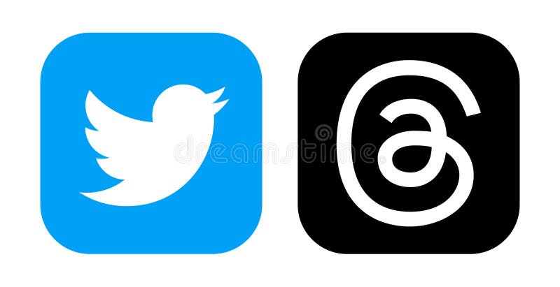 Twitter και νήματα εφαρμογών για κινητές συσκευές στην απεικόνιση λευκού διανύσματος φόντου. meta επίσημα εκτοξεύει νήματα τα οποί διανυσματική απεικόνιση