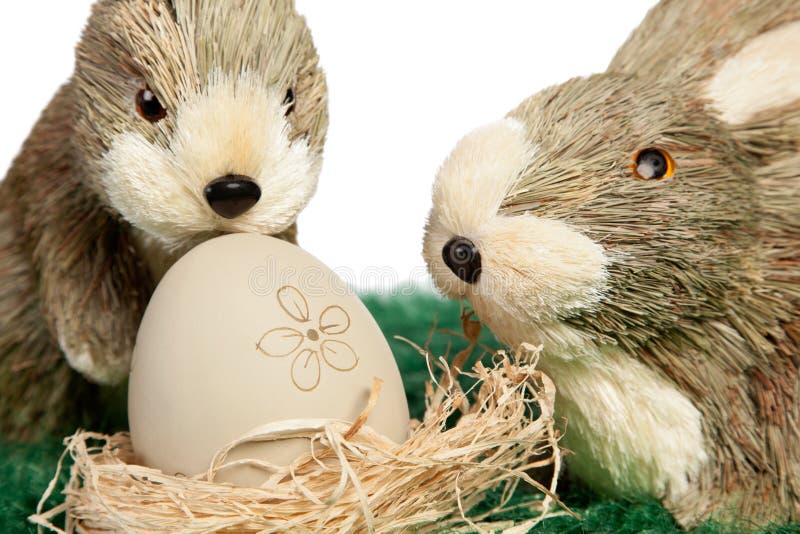 Two Adorable Little Easter Bunnies Stock Photo Image of adorable