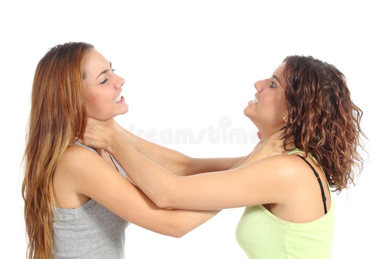 Two angry women fighting stock photography Two angry women fighting stock photography