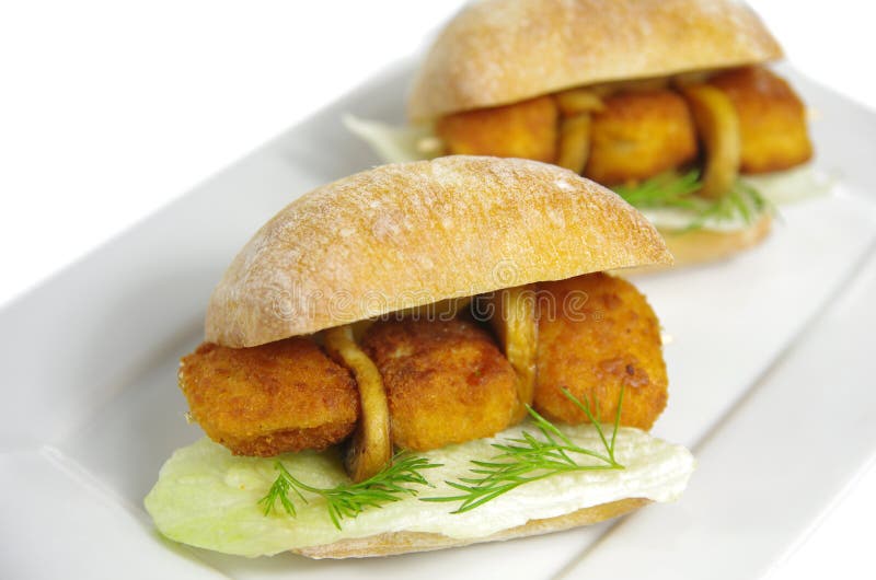 Two appetizing sandwiches royalty free stock image