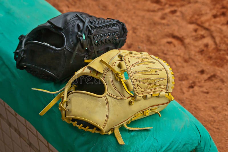 Baseball Gloves After Game stock image. Image of equipment 4480787
