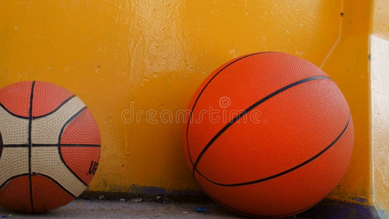 two basketballs