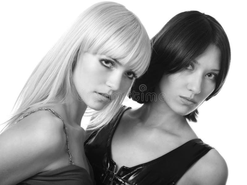 Two beautiful girls royalty free stock photos