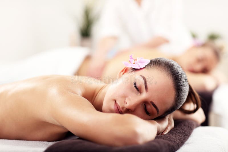 Two Beautiful Women Getting Massage in Spa Stock Photo Image of women