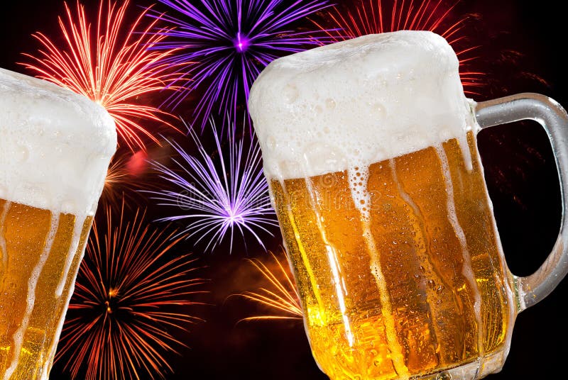 Two beer stock image. Image of light, sylvester, year 36551483