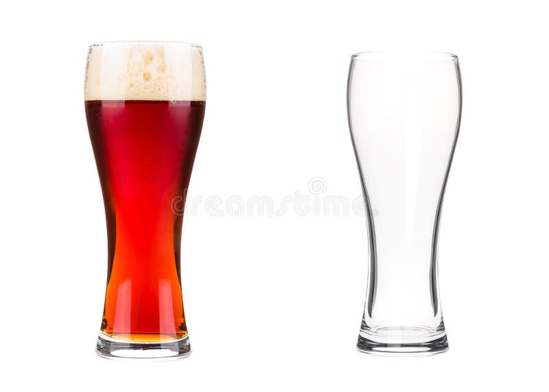 Two beer glasses isolated on white background stock photography Two beer glasses isolated on white background stock photography