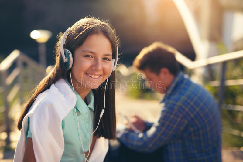 Two Best Friends Girl And Boy Sit In The Stair Outdoor Stock Photo Image Of Friends Laying 76650554