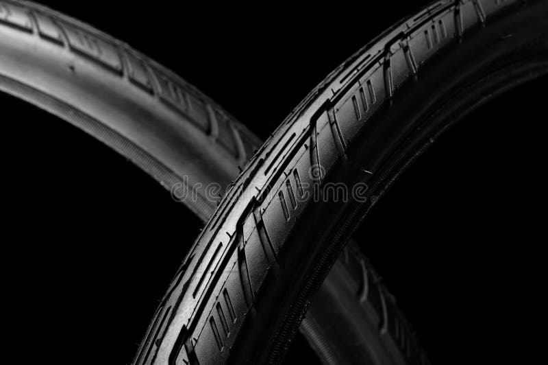 Two bicycle tires stock photo. Image of surface, adventure 16592876