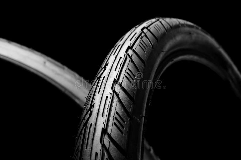 Two bicycle tires stock photo. Image of surface, adventure 16592876