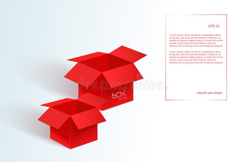 Two big red box stock vector. Illustration of supply 88447639