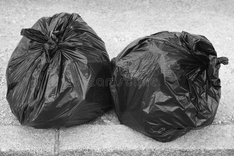 Garbage Bags on the Street. Recycle Rubbish Stock Photo Image of