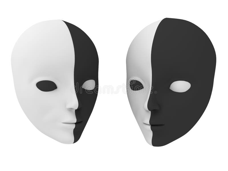 Черно белый цвет маска. Маска два лица чёрный и белый. Black and White Mask.