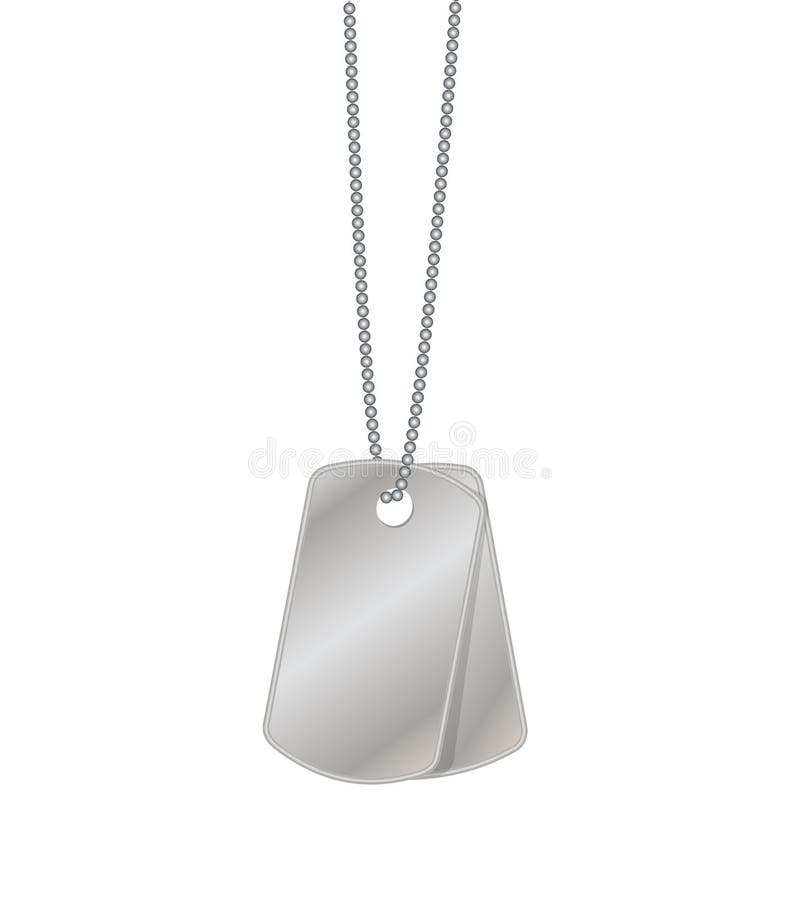 Two blank metal tags hanging on chain royalty free illustration Two blank metal tags hanging on chain royalty free illustration