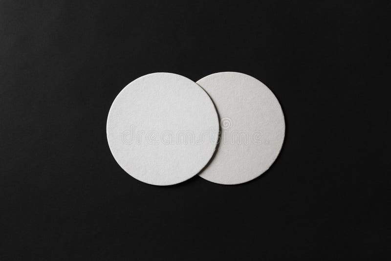 Two blank coasters stock photo. Image of cardboard, coaster - 113088072