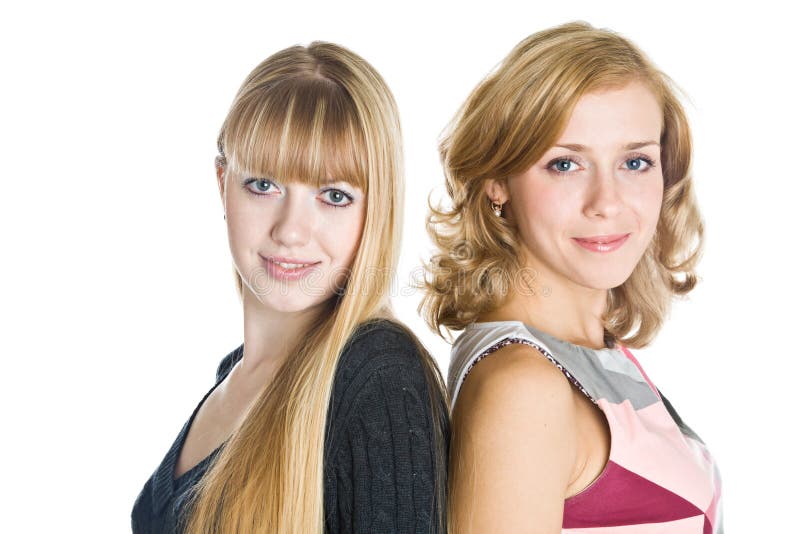 Two Blond Girlfriends Stock Image Image Of Girls Cheerful 8646267