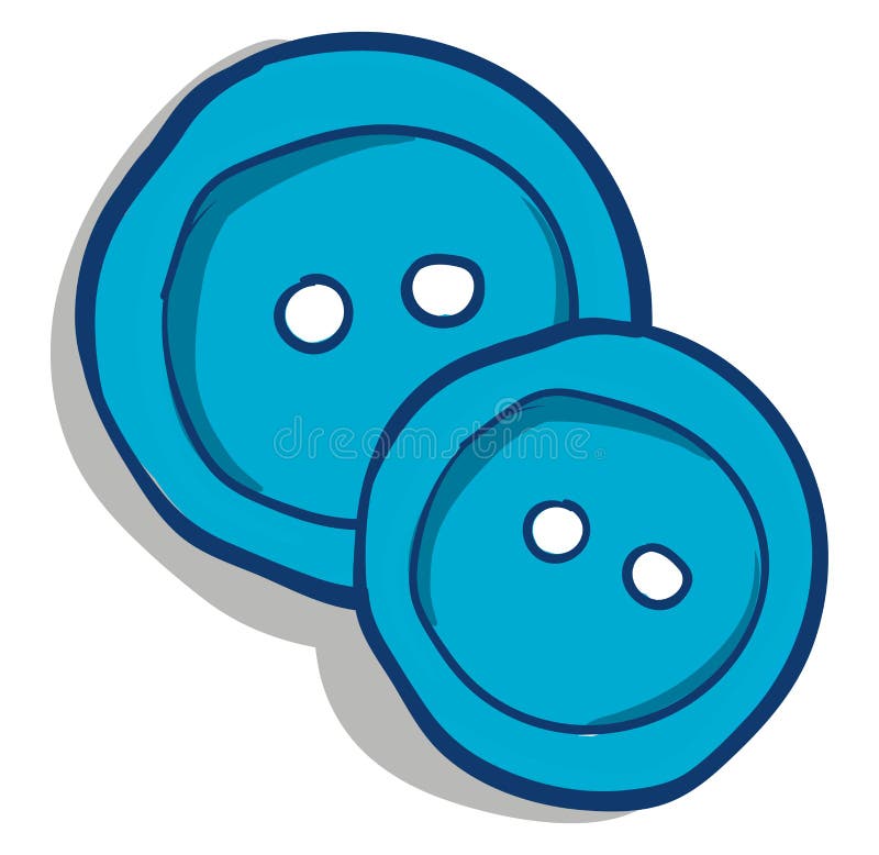 Two Blue Buttons Vector Illustration Stock Vector - Illustration of  element, circle: 160154749